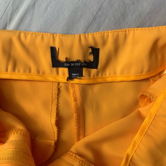 Top Shop High Waisted Orange Pants - Picture 3 of 4